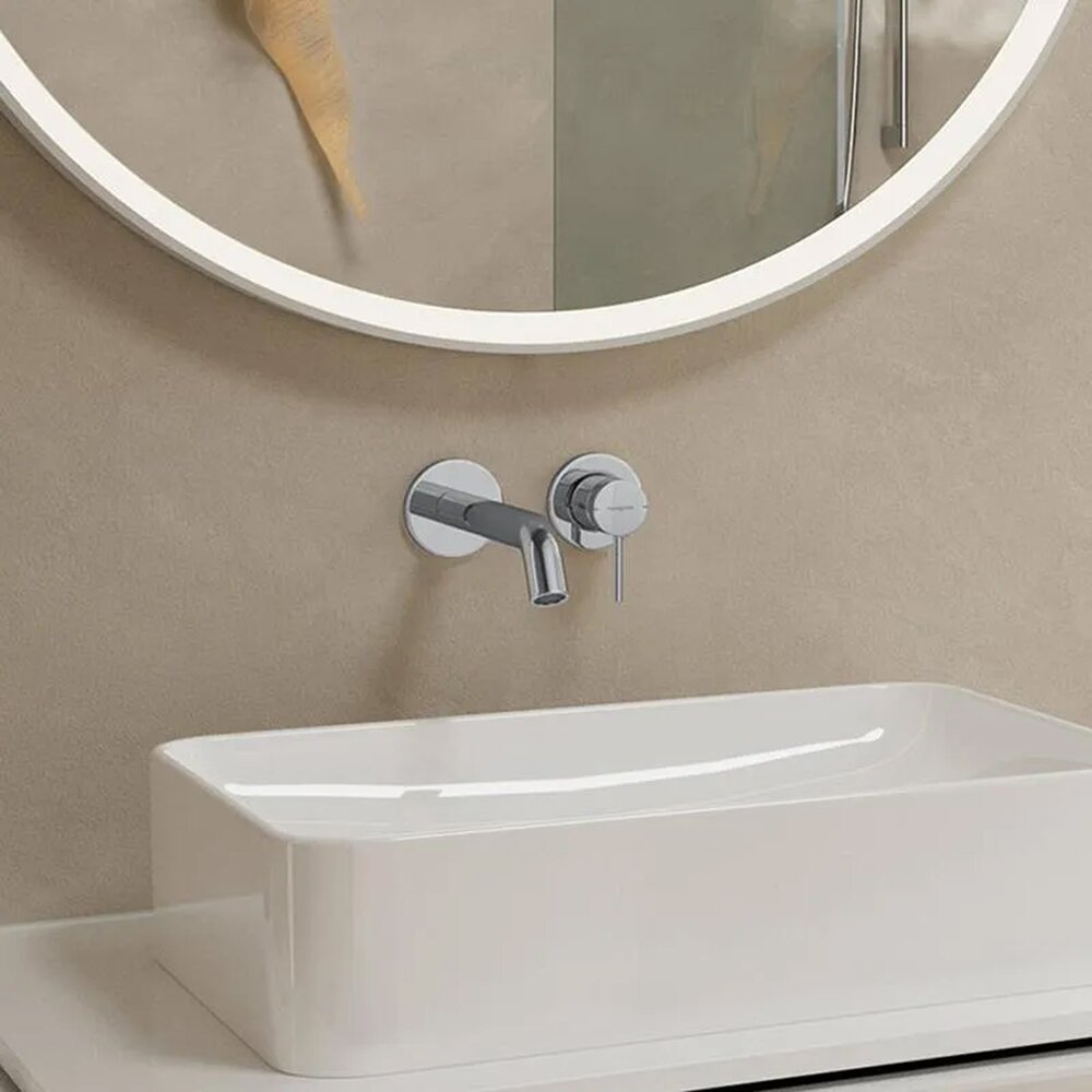 Baterie lavoar incastrata Hansgrohe Tecturis S crom lucios fara corp incastrat