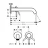 Baterie lavoar incastrata Hansgrohe Tecturis S bronz periat fara corp ingropat picture - 2
