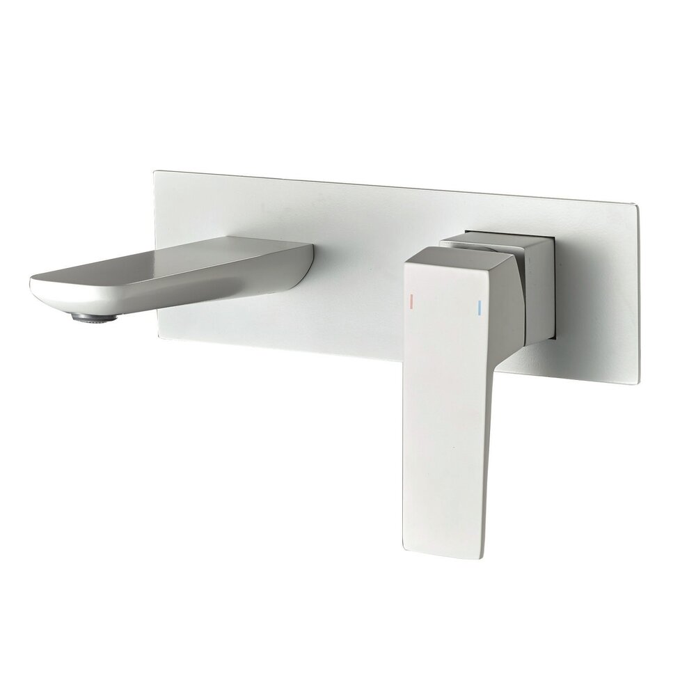 Baterie lavoar incastrata Inter Ceramic Elinor monocomanda alb mat cu corp ingropat