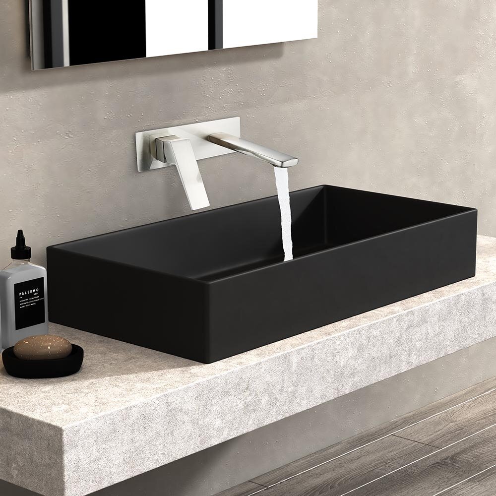 Baterie lavoar incastrata Inter Ceramic Elinor monocomanda nichel periat cu corp ingropat