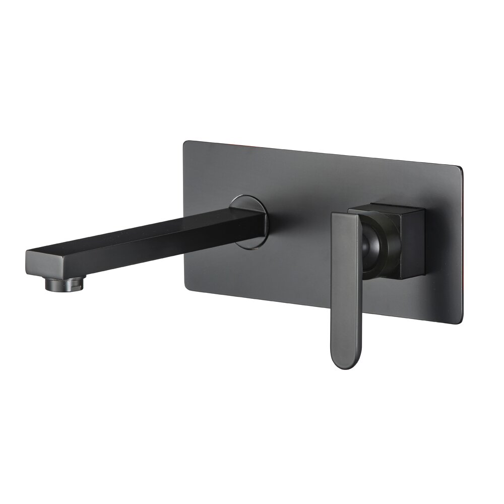 Baterie lavoar incastrata Inter Ceramic Millionaire monocomanda negru mat cu corp ingropat