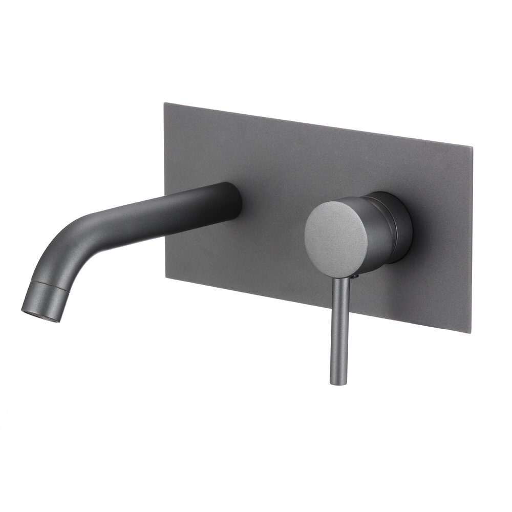 Baterie lavoar incastrata Inter Ceramic Rihanna monocomanda gri mat Gun Gray cu corp ingropat