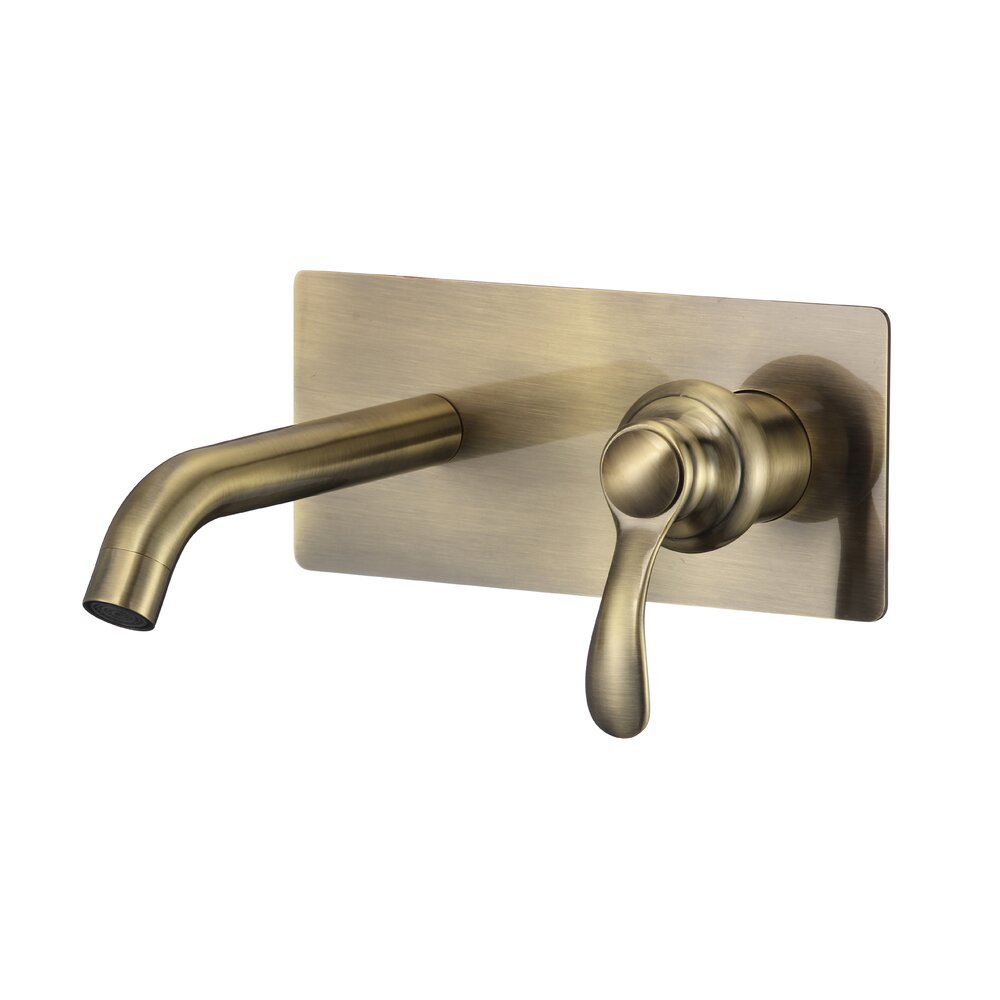 Baterie lavoar incastrata Inter Ceramic Sahara monocomanda bronz periat cu corp ingropat
