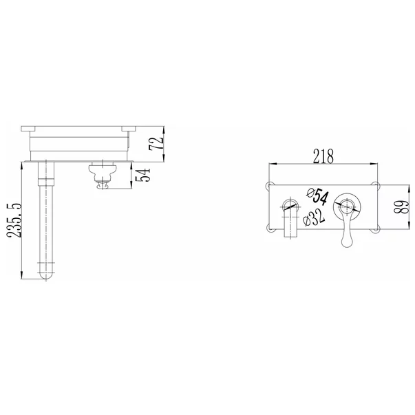 Baterie lavoar incastrata Inter Ceramic Sahara monocomanda bronz periat cu corp ingropat picture - 2