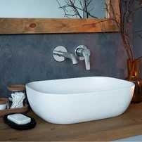 Baterie lavoar incastrata Rubineta Torino finisaj crom lucios cu corp ingropat