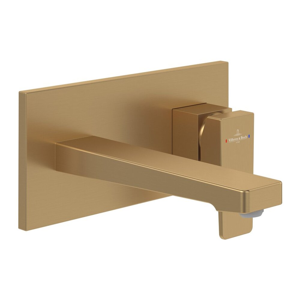 Baterie lavoar incastrata Villeroy&Boch Architectura Square auriu periat fara corp ingropat
