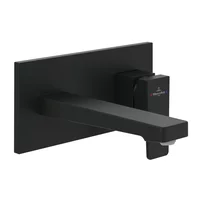 Baterie lavoar incastrata Villeroy&Boch Architectura Square negru mat fara corp ingropat