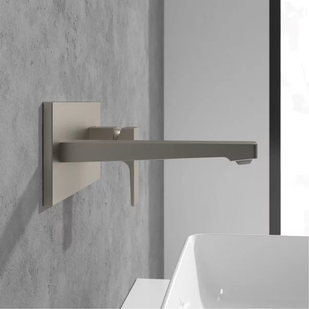 Baterie lavoar incastrata Villeroy&Boch Architectura Square nichel periat fara corp ingropat picture - 4