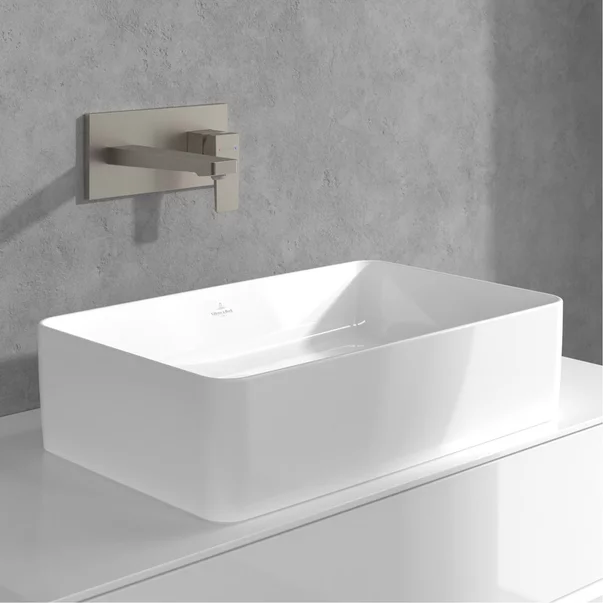 Baterie lavoar incastrata Villeroy&Boch Architectura Square nichel periat fara corp ingropat picture - 5