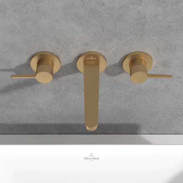 Baterie lavoar incastrata Villeroy&Boch Conum dubla comanda auriu periat picture - 5