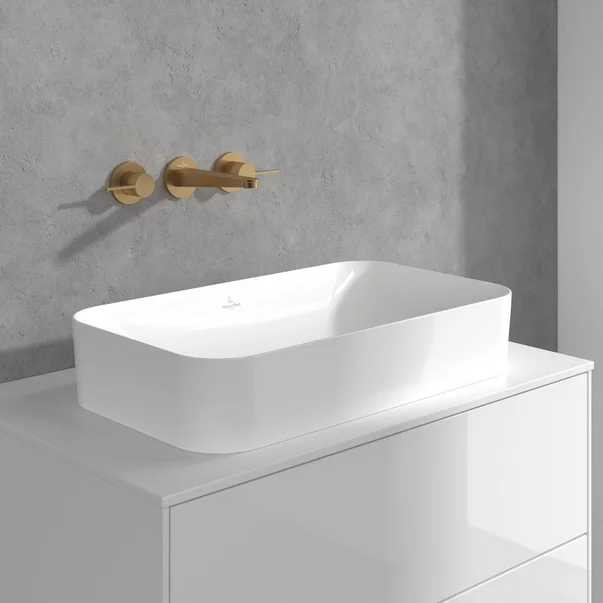 Baterie lavoar incastrata Villeroy&Boch Conum dubla comanda auriu periat picture - 6