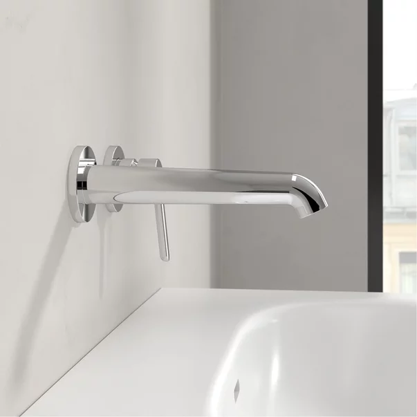 Baterie lavoar incastrata Villeroy&Boch Skyla crom lucios pipa 20 cm fara corp ingropat picture - 4
