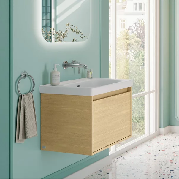 Baterie lavoar incastrata Villeroy&Boch Skyla negru mat pipa 20 cm fara corp ingropat picture - 3