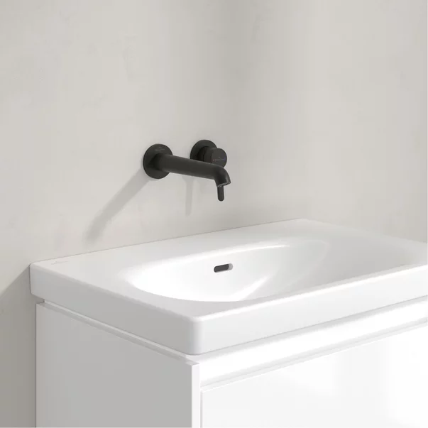 Baterie lavoar incastrata Villeroy&Boch Skyla negru mat pipa 20 cm fara corp ingropat picture - 9