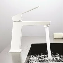 Baterie lavoar Inter Ceramic Elinor monocomanda alb mat