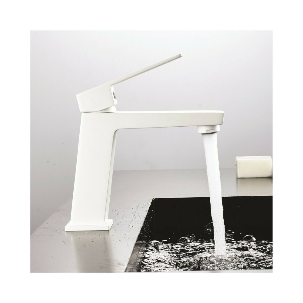 Baterie lavoar Inter Ceramic Elinor monocomanda alb mat