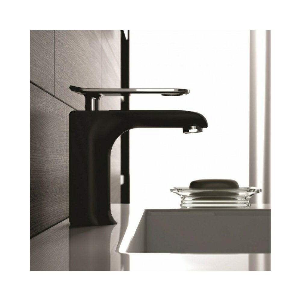Baterie lavoar Inter Ceramic Melania monocomanda crom-negru mat