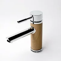 Baterie lavoar Inter Ceramic monocomanda finisaj crom-lemn