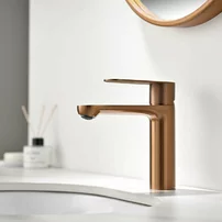 Baterie lavoar Inter Ceramic Verona monocomanda rose gold periat