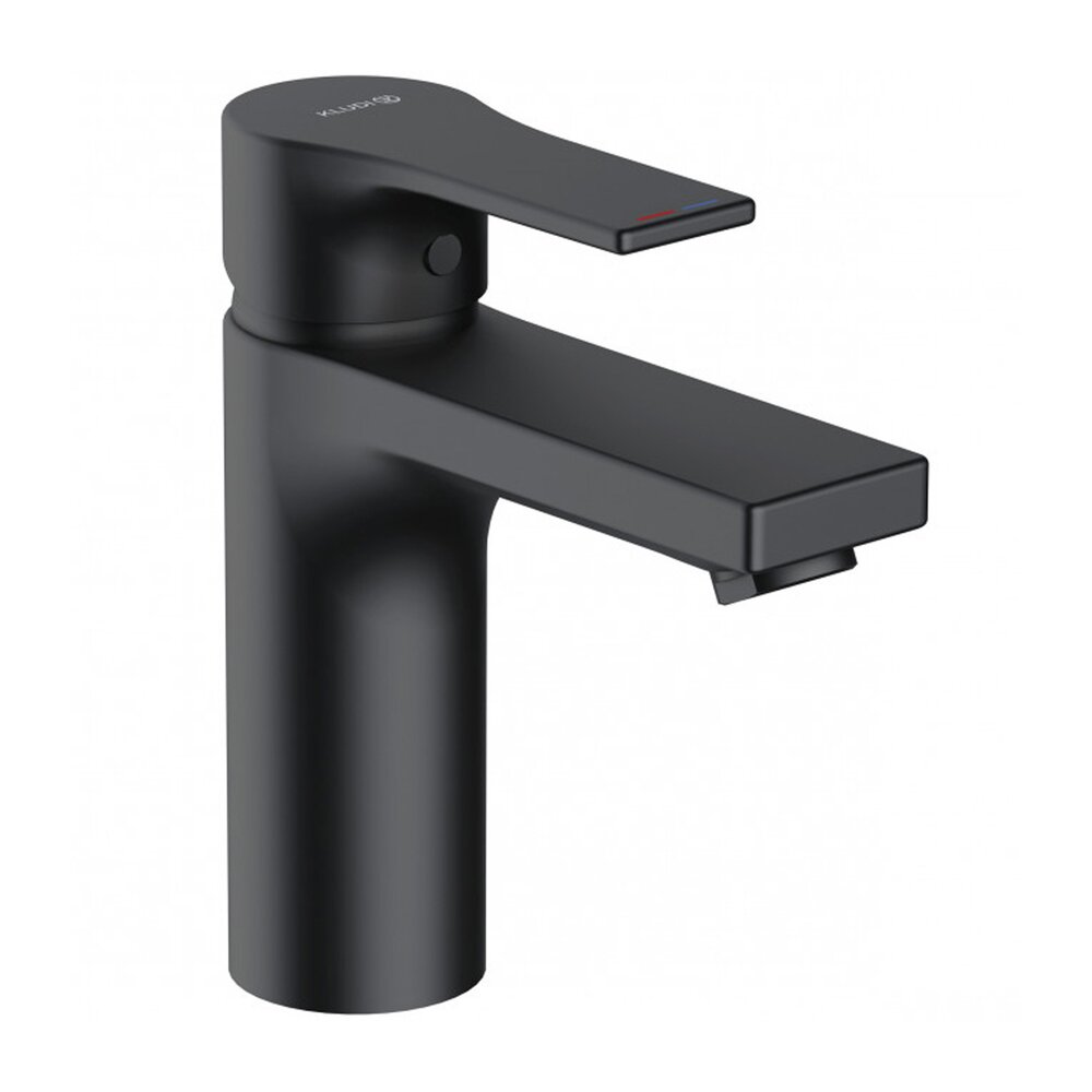 Baterie lavoar Kludi Zenta SL 100 monocomanda finisaj negru mat cu ventil Push-Open