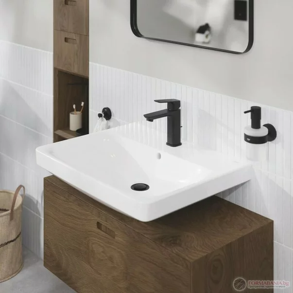 Baterie lavoar monocomanda Grohe Cubeo M cu ventil Pop-Up negru mat picture - 2