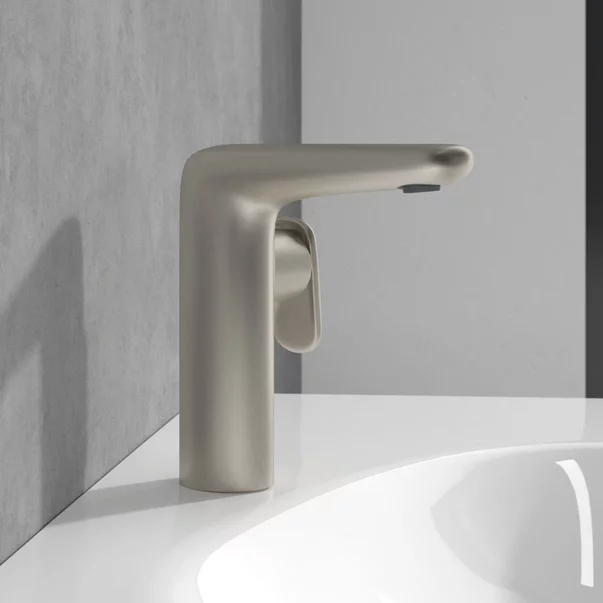 Baterie lavoar monocomanda Villeroy&Boch Antao nichel periat cu ventil Push-Open picture - 4