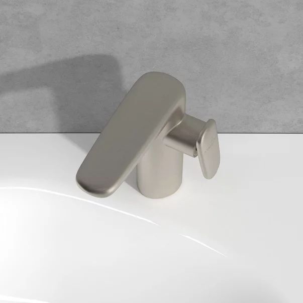 Baterie lavoar monocomanda Villeroy&Boch Antao nichel periat cu ventil Push-Open picture - 6