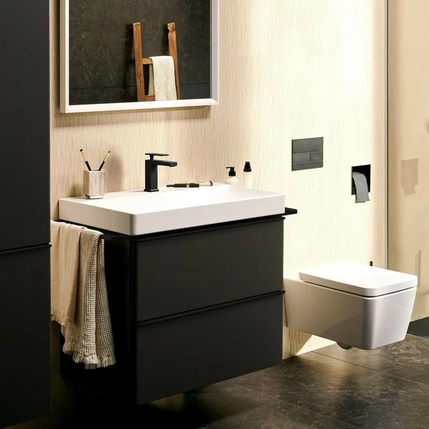 Baterie lavoar negru mat Hansgrohe Tecturis E 110 CoolStart EcoSmart+ picture - 2