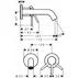 Baterie lavoar negru mat Hansgrohe Tecturis S fara corp ingropat picture - 2