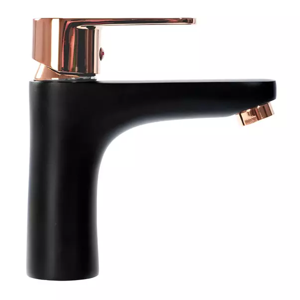 Baterie lavoar Rea Mild negru - Rose Gold monocomanda picture - 2
