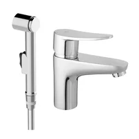 Baterie lavoar Rubineta Static monocomanda finisaj crom lucios cu set de dus igienic