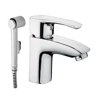 Baterie lavoar Rubineta Trento monocomanda finisaj crom lucios cu set de dus igienic