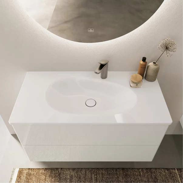 Baterie lavoar Villeroy&Boch Antao monocomanda nichel periat cu ventil Push-Open picture - 4