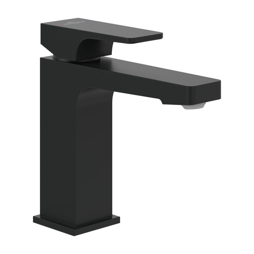 Baterie lavoar Villeroy&Boch Architectura Square negru mat cu ventil Pop-Up