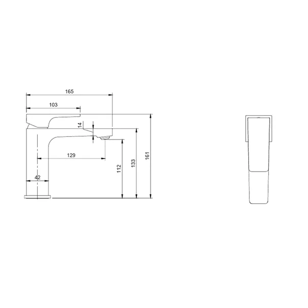 Baterie lavoar Villeroy&Boch Architectura Square nichel periat picture - 7