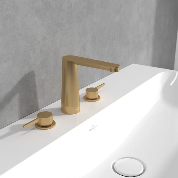 Baterie lavoar Villeroy&Boch Conum dubla comanda auriu periat picture - 2