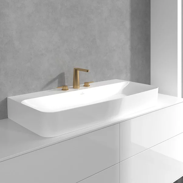 Baterie lavoar Villeroy&Boch Conum dubla comanda auriu periat picture - 7