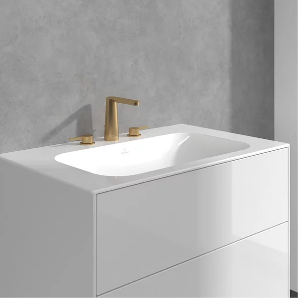 Baterie lavoar Villeroy&Boch Conum dubla comanda auriu periat cu ventil Pop-Up picture - 7