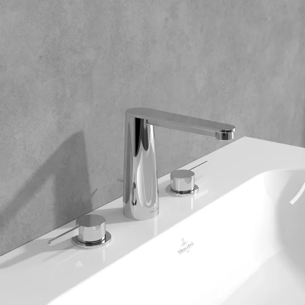 Baterie lavoar Villeroy&Boch Conum dubla comanda crom lucios cu ventil Pop-Up picture - 3