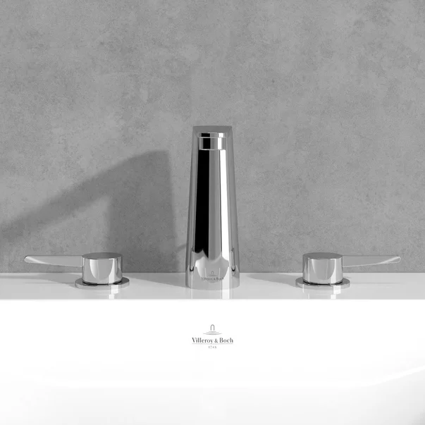 Baterie lavoar Villeroy&Boch Conum dubla comanda crom lucios cu ventil Pop-Up picture - 5