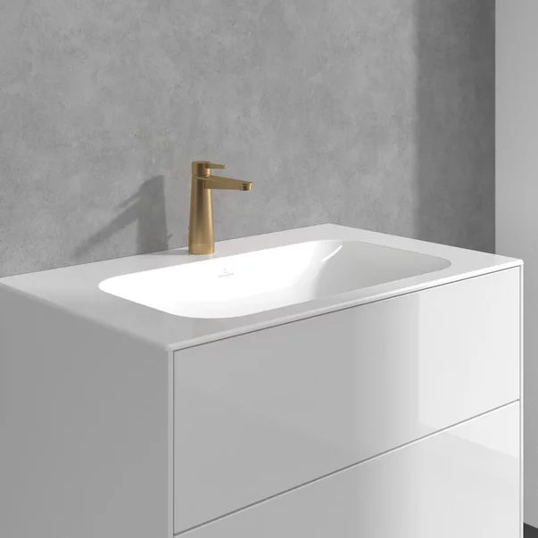 Baterie lavoar Villeroy&Boch Conum monocomanda auriu periat cu ventil Pop-Up picture - 7