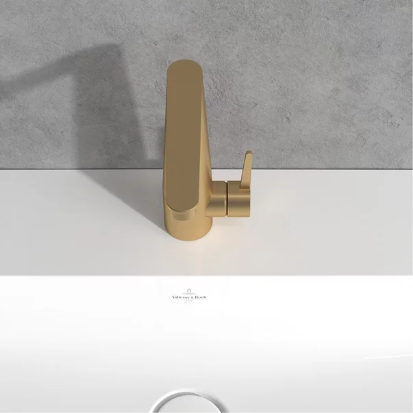 Baterie lavoar Villeroy&Boch Conum monocomanda auriu periat cu ventil Push-Open picture - 6