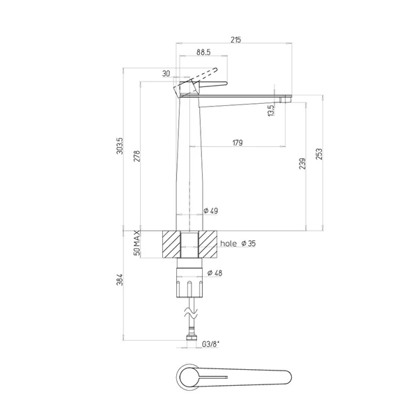 Baterie lavoar Villeroy&Boch Conum monocomanda auriu periat cu ventil Push-Open picture - 9