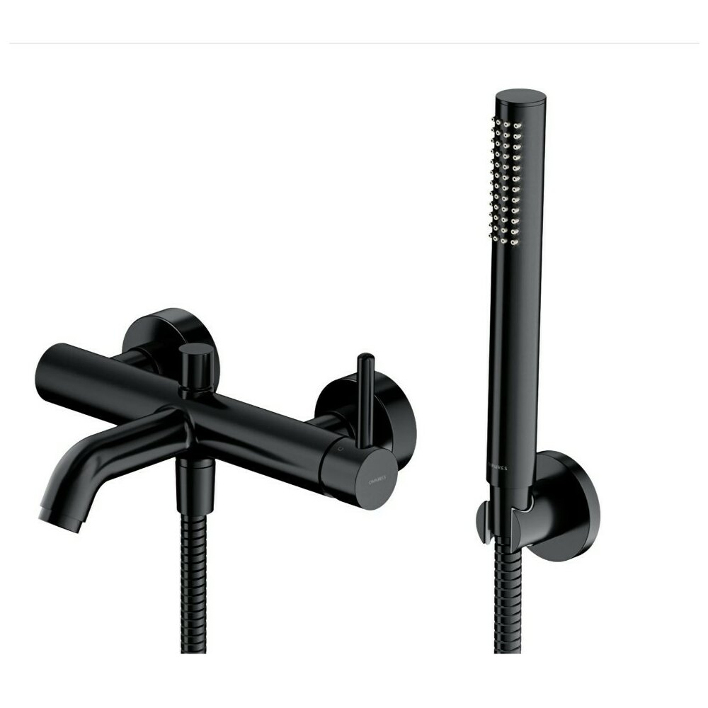 Baterie pentru cada cu set de dus Omnires Y negru