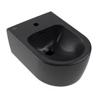 Bideu suspendat Villeroy&Boch Skyla cu finisaj negru mat - Pure Black CeramicPlus