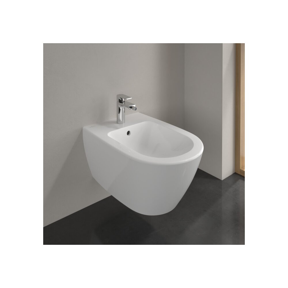 Bideu suspendat Villeroy&Boch Subway 2.0 cu finisaj alb Alpin CeramicPlus