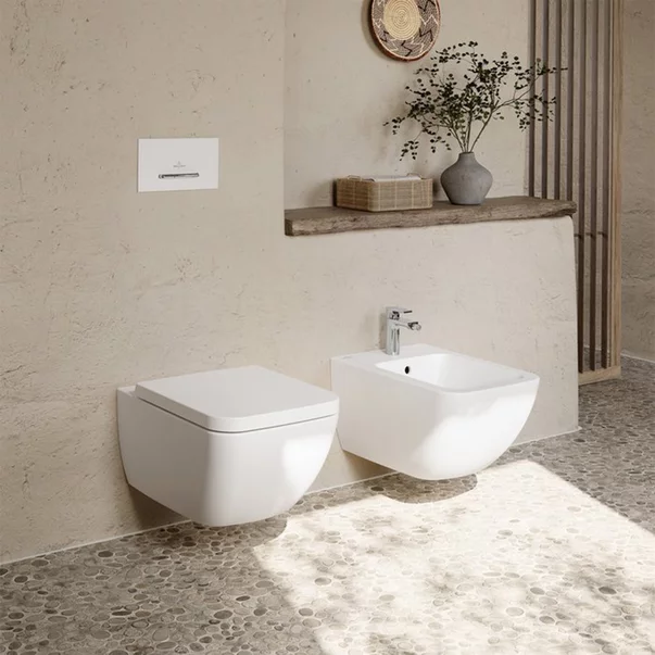 Bideu suspendat Villeroy&Boch Venticello cu finisaj alb Alpin CeramicPlus picture - 3