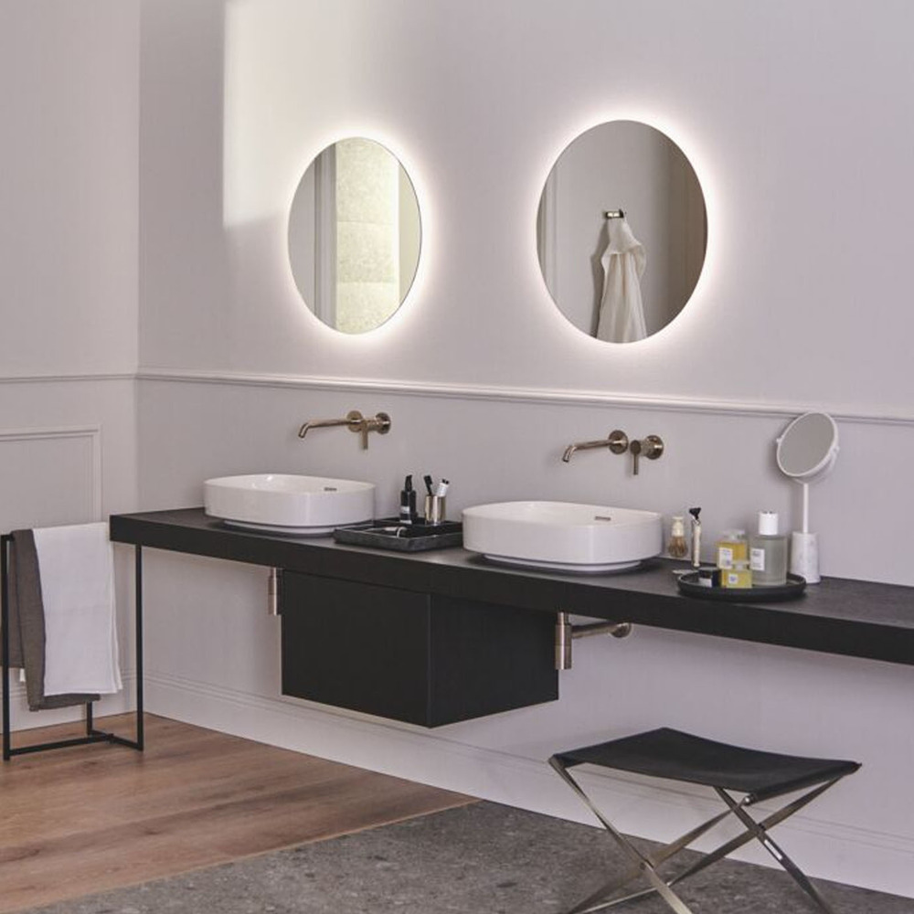Blat pentru lavoar Ideal Standard Atelier Conca fara decupaj finisaj stejar inchis 200 cm