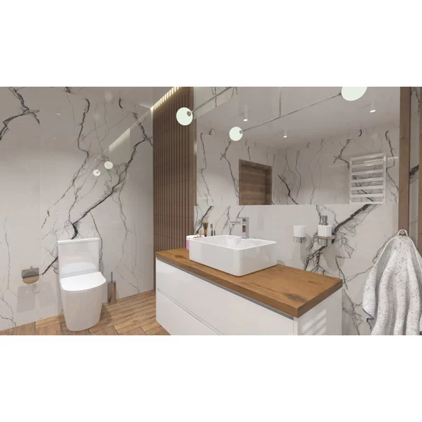 Blat pentru lavoar Rune Ottar 130x47 cm finisaj lemn-stejar picture - 2