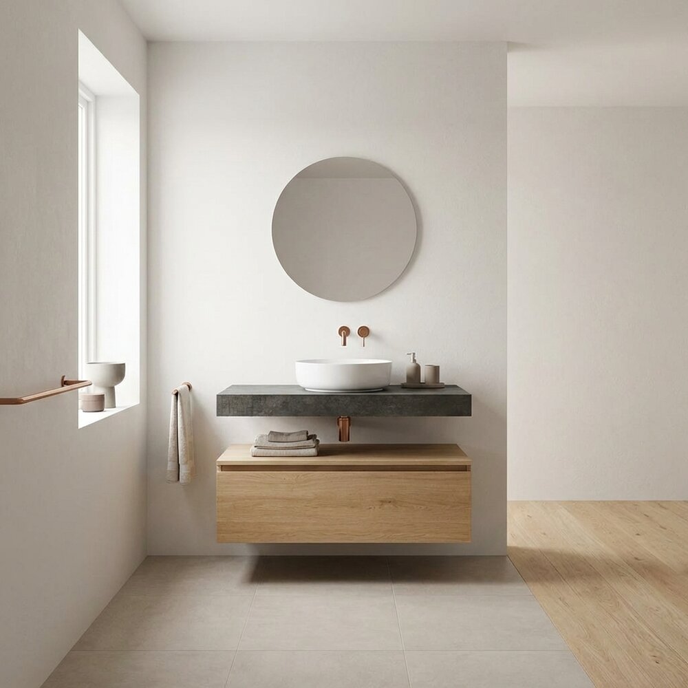 Blat pentru lavoar Rune Ottar 60x47 cm finisaj gri-grafit